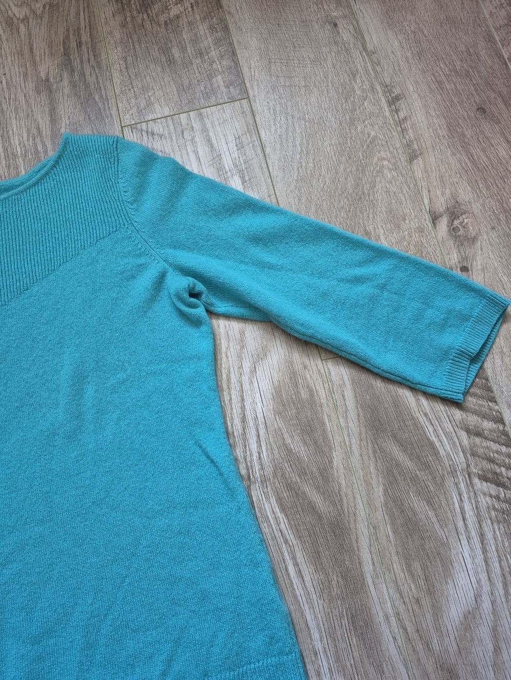 Talbots Women's Quiet Luxury Old Money Blue Cashmere Sweater Size Small - Picture 4 of 6